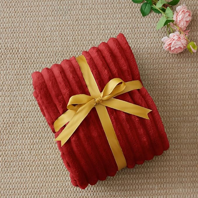 BEDELITE Ribbed Twin Blanket for Couch & Bed, Warm Yet Lightweight, Ribbed - Image 2
