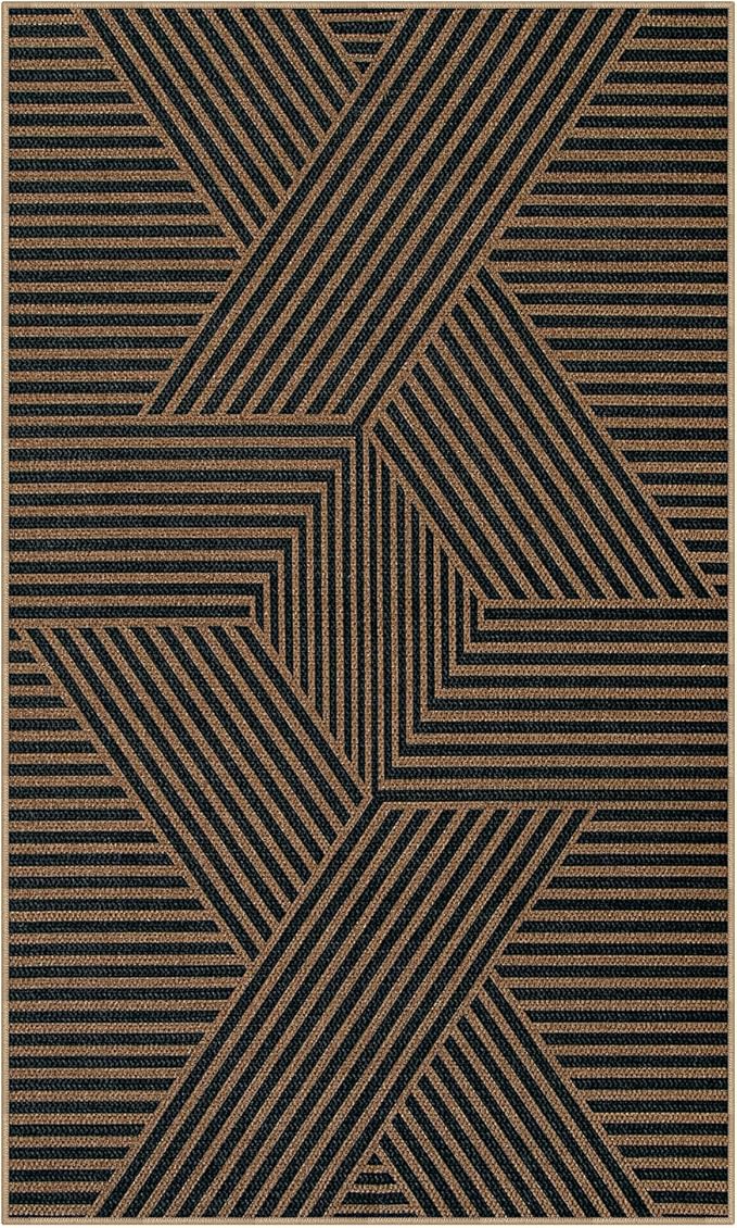 Lahome Enfys Modern Geometric Outdoor Easy Jute Rug, 3x5 Indoor Outdoor Rugs - Image 8