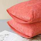 CaliTime Decorative Throw Pillow Covers 26 X 20 Inches Living Coral | Pack of 2 - Image 4
