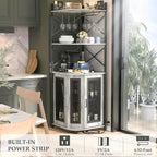 Aheaplus Corner Bar Cabinet - Image 5