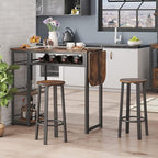 Bestier Bar Table and Chair Set, Expandable Dining Table - Image 6