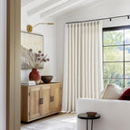 Natural Pinch Pleat Linen Curtains 120 Inches Long 70 Inch Wide | Extra Wide by Twodrapes