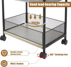 3-Tier Baby Diaper Caddy Organizer and Storage Cart, Mobile Metal Utility Cart - Image 5