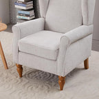 Mid-Century High Wingback Chair, Modern Fabric Accent Chair Armchair - Image 7