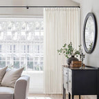 Natural 60 Inch Width Linen Pinch Pleated 92 Inch Long Curtains | Thick Linen by Twodrapes