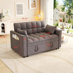 3-in-1 Convertible Sleeper Sofa Bed, 55 inch Small Couch - Image 2