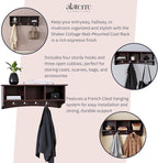 Shaker Cottage Wall-Mounted Coat Rack - Image 4
