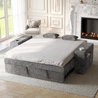 63 Inch Sleeper Sofa Bed, 3 in 1 Pull Out Couch Bed - Image 2