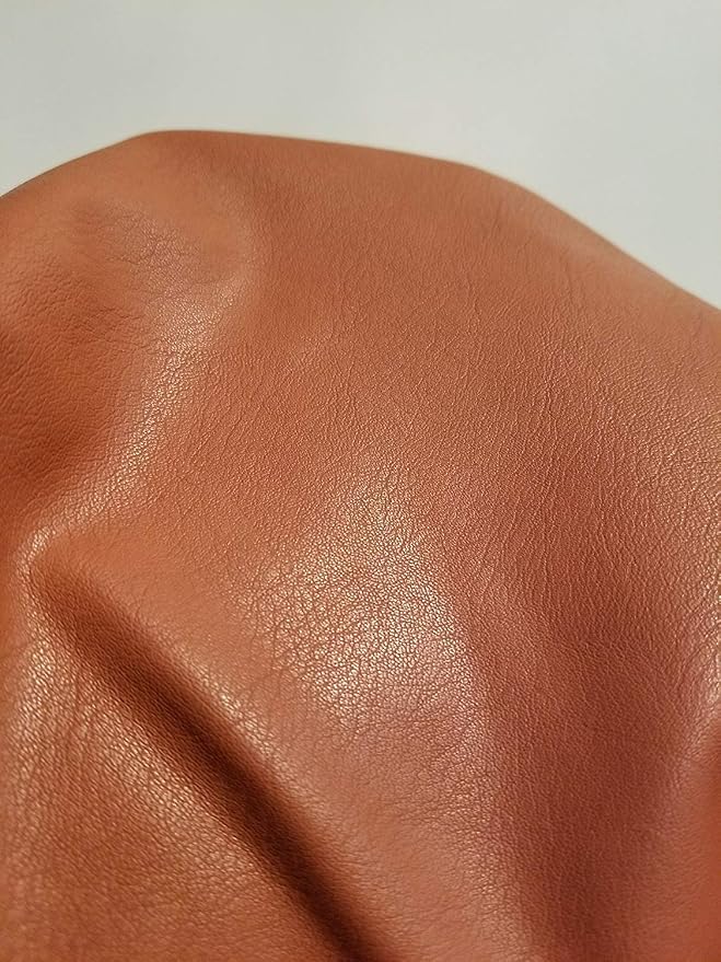NAT Leathers | Tan Cognac Soft Faux Vegan Leather PU | 3 Yards Cut by the Yard by NATLeathers