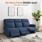 MCombo 87.8" Wall Hugger Power Reclining Sofa, 3-Seat Triple Recliner Couch - Image 6