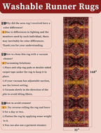 SERISSA 2'6"x14' Washable Non Slip Boho Runner Rug - Image 6