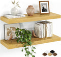 Fun Memories Floating Shelves for Wall, 24 Inch Set of 2 Rustic Wood Wall by FunMemories