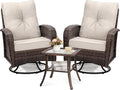 wildformers Luxury Outdoor Swivel Wicker Glider Patio Chairs by wildformers