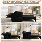 63" Velvet 3 in 1 Convertible Sleeper Sofa Bed, Pull Out Couch Bed Loveseat - Image 5