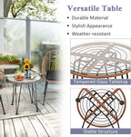 Tangkula 3 Pieces Patio Conversation Bistro Set, Outdoor Wicker Furniture - Image 6