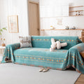 DREAMINGO Teal Boho Couch Cover Western Sofa Covers by DREAMINGO