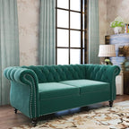 QHITTY 2 Piece Living Room Set, Sectional Chesterfield Sofa Chair Contemporary - Image 8