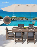 SERWALL 9 Piece Outdoor Dining Set - Image 6