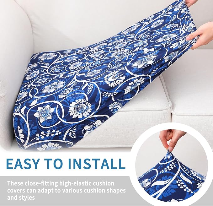 Printed Couch Cushion Covers, Sofa Covers Washable - Image 4
