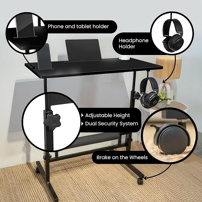 Model 2026 Adjustable Height Rolling Desk - Image 6