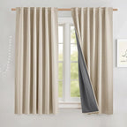NICETOWN 100% Black Out Curtains 63 inch Long - Image 2