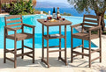 SERWALL Balcony Adirondack Chairs and Table 3 Pieces Set, Oversize Adirondack by SERWALL
