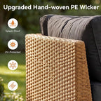 Aoxun 8-Piece Patio Furniture Set, Wicker Outdoor Furniture - Image 7