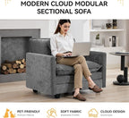 WUTUTUEE 41'' Modern Chenille Oversized Chair, Upholstered Accent Living Room - Image 6
