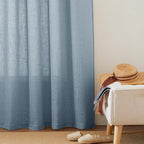 RYB HOME Short Linen Sheer Curtains - Image 6