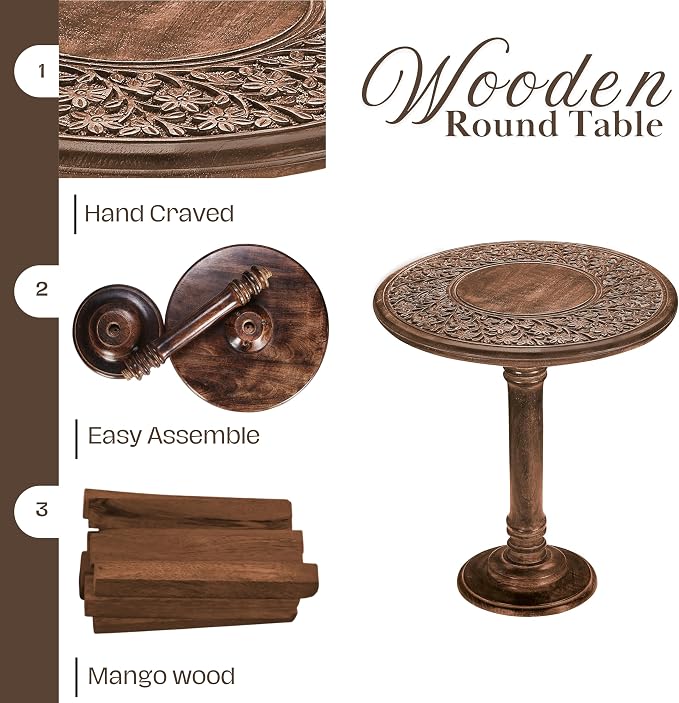 Wooden End Table for Living Room - Image 4