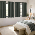 MIULEE Dark Mallard Blackout Curtains 4 Panels Set 72 Inch Length Bedroom | - Image 4