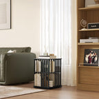 YOWOS Rotating Bookshelf Tower, 360° Display Spinning Bookcase, Bamboo - Image 7