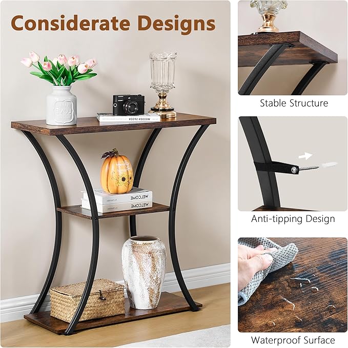 Hoctieon 3 Tier Console Table - Image 5