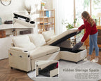 DURASPACE Sofa Bed Sleeper Pull Out 2 in 1 Sectional Sleeper Sofa Couches - Image 5