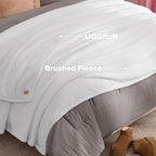UGG Nita Queen Blanket, Reversible Plush Fleece, UGG Fluff Plush Face, Smooth - Image 6