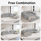 152''Modular Sectional Sofa, Large Boneless Sectional Couches - Image 5