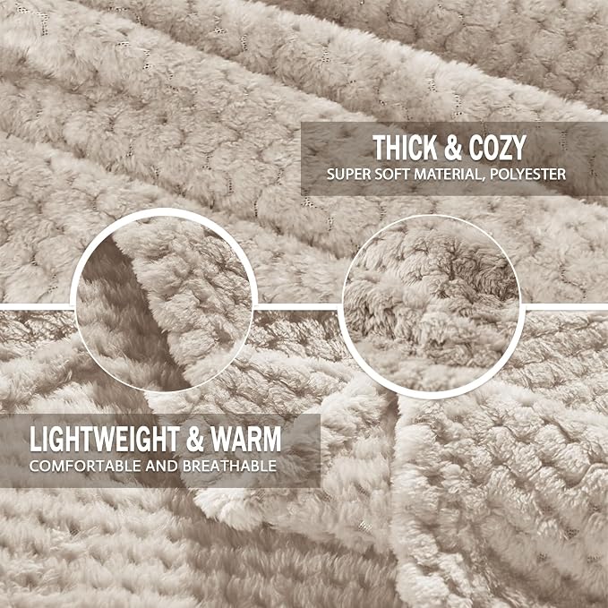 Exclusivo Mezcla Large Waffle Fleece Throw Blanket - Image 5