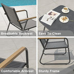 4-Piece Patio Furniture Set, Compact Outdoor Conversation Set - Image 6