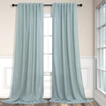 Aqua Curtains 108 Inches Long for Kids Room 2 Panels Set Back Tab Pocket Drapes by Pitalk