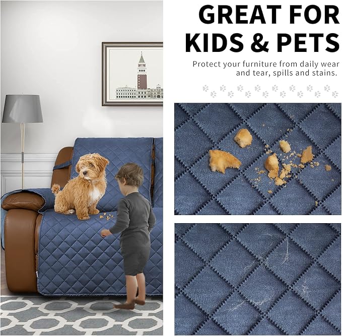 Easy-Going Oversized Loveseat Recliner Cover, Reversible Couch Cover - Image 8
