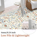 Yamaziot 2x10 Washable Hallway Runner Rug Non Slip Carpet, Colorful Beige | - Image 3