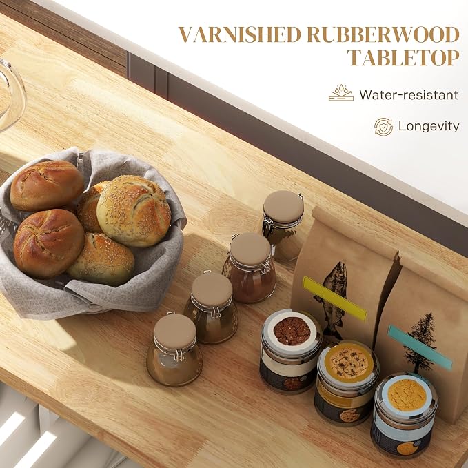 HOMCOM Kitchen Island Cart - Image 3