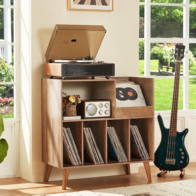 LELELINKY Large Record Player Stand, Turntable Stand - Image 7