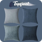 Topfinel Decorative Throw Pillow Covers Dusty Blue Navy Series 16x16 Inch Set - Image 7