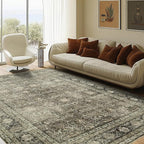 8x10 Retro Washable Area Rugs for Living Room, Dining Room, Nursery | Ultra - Image 6