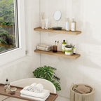 Fun Memories Floating Shelves for Wall, 27.5" Rustic Wood Deep Wall Mounted - Image 6