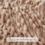 NEWCOSPLAY Fleece Ribbed Cozy Queen Blanket - Image 5