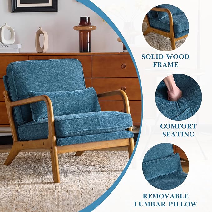 Karl home Mid Century Modern Accent Chair - Image 4