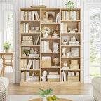 FACBOTALL Triple Wide Bookshelf, 6 Tier Large Bookshelf, Bookcase - Image 4