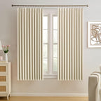 Pinch Pleated Curtains 63 Inches Long, Memory Shape Room Darkening Soundproof by KEQIAOSUOCAI
